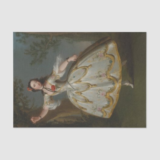 Portret van Mademoiselle Violette, Edward Haytley Tissuepapier (Voorkant)