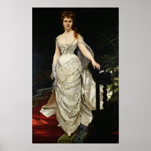 Portret van Mademoiselle X, 1873 Poster (Voorkant)