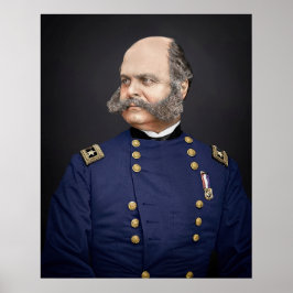 Portret van Maj. Generaal Ambrose Burnside Poster