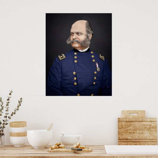 Portret van Maj. Generaal Ambrose Burnside Poster (Keuken)