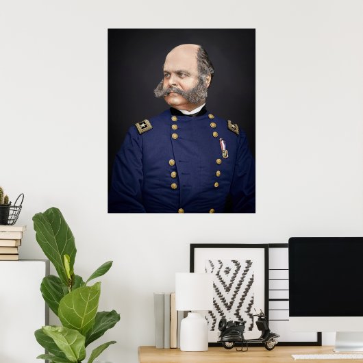 Portret van Maj. Generaal Ambrose Burnside Poster (Thuiskantoor)