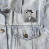 Portret van Man Vierkante Button 5,1 Cm (In situ)