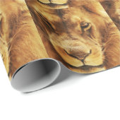 Portret van mannelijke Afrikaanse leeuw. Cadeaupapier (Rol Hoek)