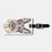 Portret van Man's beste vriend Duitse herdershond Bagagelabel (Voorkant horizontaal)