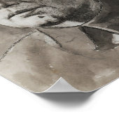 Portret van Mao Zedong door Xu Beihong Poster (Hoek)