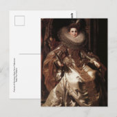 Portret van Marchesa Pallavicino door Rubens Postc Briefkaart (Voorkant / Achterkant)