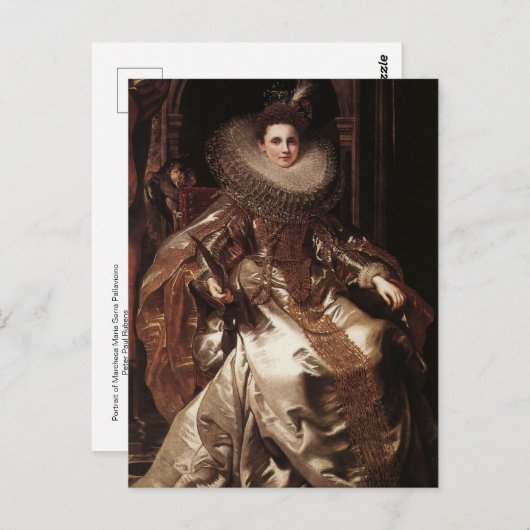 Portret van Marchesa Pallavicino door Rubens Postc Briefkaart (Voorkant / Achterkant)