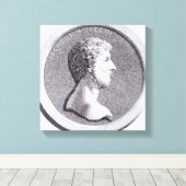Portret van Marcus Aurelius Canvas Afdruk (Insitu (Houten vloer))