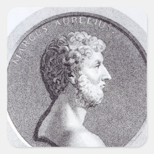 Portret van Marcus Aurelius Vierkante Sticker