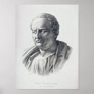 Portret van Marcus Tullius Cicero Poster