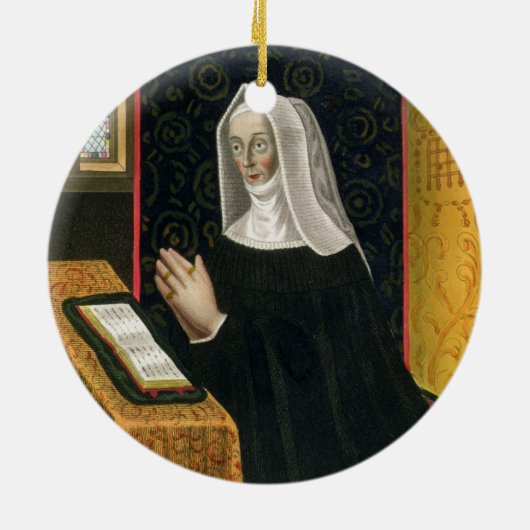 Portret van Margaret Beaufort, graafschap Richmon Keramisch Ornament (Achterkant)