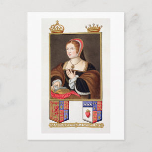 Portret van Margaret Tudor (1489-1541) Koningin va Briefkaart