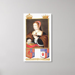 Portret van Margaret Tudor (1489-1541) Koningin va Canvas Afdruk