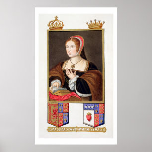Portret van Margaret Tudor (1489-1541) Koningin va Poster