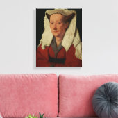 Portret van Margaret van Eyck, 1439 Canvas Afdruk (Insitu (Woonkamer))