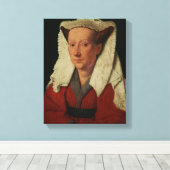 Portret van Margaret van Eyck, 1439 Canvas Afdruk (Insitu (Houten vloer))