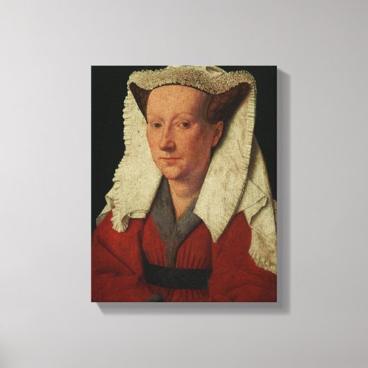 Portret van Margaret van Eyck, 1439 Canvas Afdruk (Voorkant)