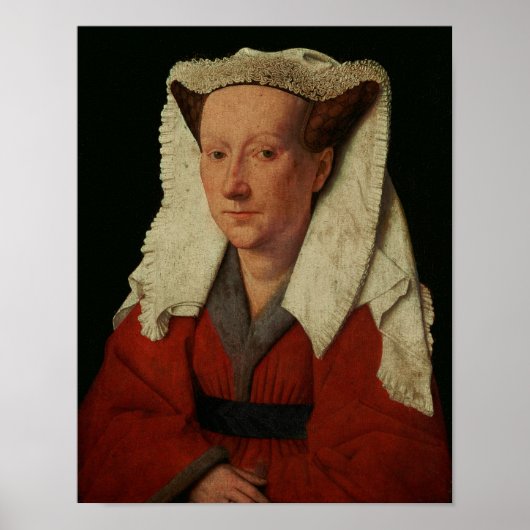Portret van Margaret van Eyck, 1439 Poster (Voorkant)