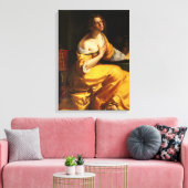 Portret van Maria Magdalena (Artemisia Gentileschi Canvas Afdruk (Insitu (Woonkamer))