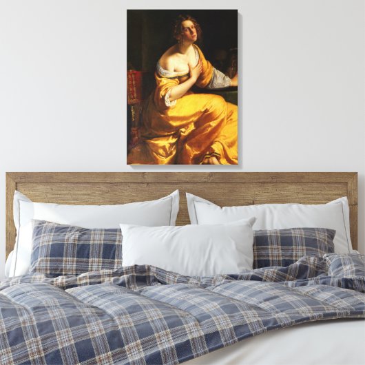Portret van Maria Magdalena (Artemisia Gentileschi Canvas Afdruk (Insitu (Slaapkamer))