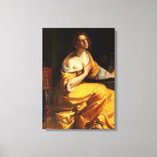 Portret van Maria Magdalena (Artemisia Gentileschi Canvas Afdruk (Voorkant)