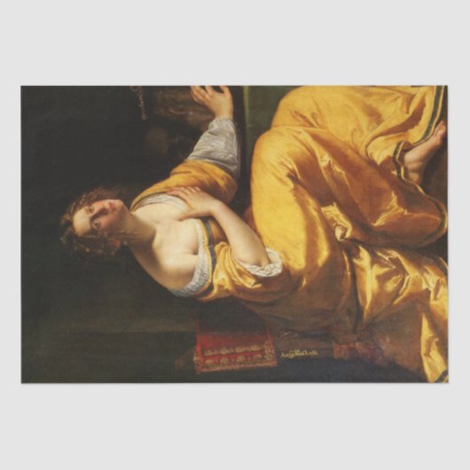 Portret van Maria Magdalena (Artemisia Gentileschi Tissuepapier (Voorkant)