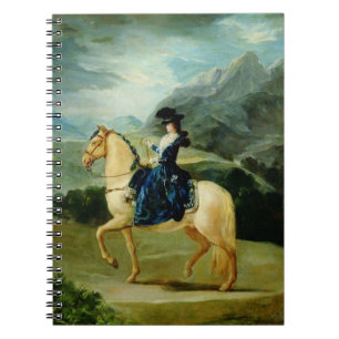 Portret van Maria Teresa de Vallabriga op horsebac Notitieboek