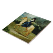 Portret van Maria Teresa de Vallabriga op horsebac Tegeltje (Zijkant)