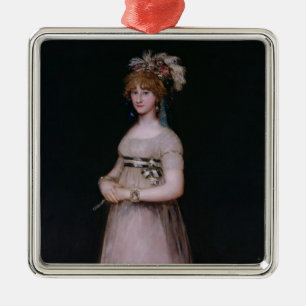 Portret van Maria Theresa de Bourbon y Vallabriga Metalen Ornament