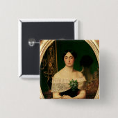 Portret van Marianne Elisa Birch Vierkante Button 5,1 Cm (Voorkant /achterkant)