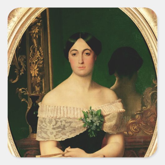 Portret van Marianne Elisa Birch Vierkante Sticker (Voorkant)