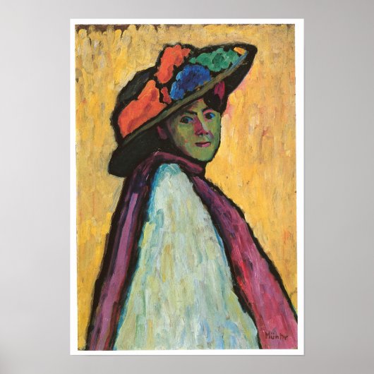 Portret van Marianne Von Werefkin, 1909 Poster (Voorkant)