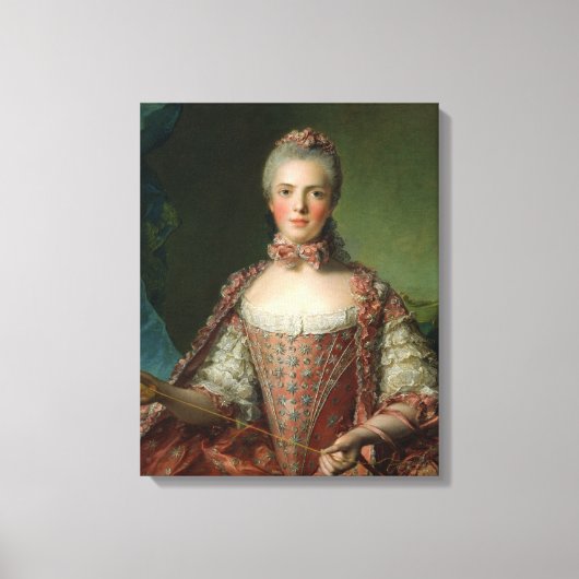 Portret van Marie Adelaide 1756 Canvas Afdruk (Voorkant)