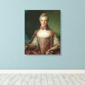 Portret van Marie Adelaide 1756 Canvas Afdruk (Insitu (Houten vloer))