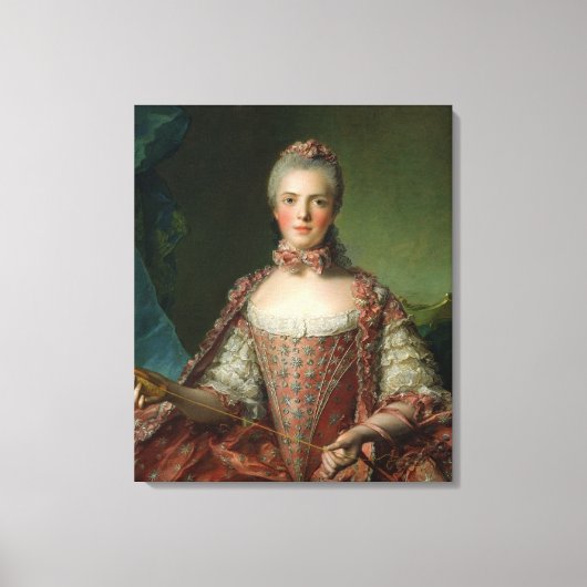 Portret van Marie Adelaide 1756 Canvas Afdruk (Voorkant)