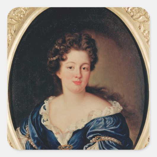 Portret van Marie-Anne Mancini Princess Colonna Vierkante Sticker (Voorkant)