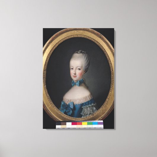 Portret van Marie-Antoinette de Canvas Afdruk (Voorkant)