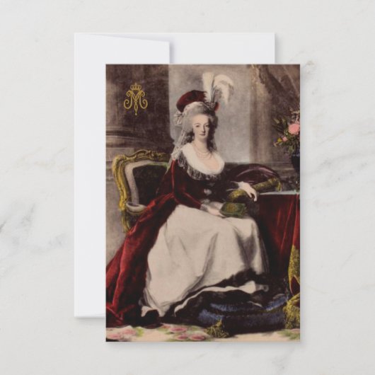 Portret van Marie Antoinette ~ Invitations / RSVP (Voorkant)