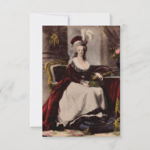 Portret van Marie Antoinette ~ Invitations / RSVP Kaartje