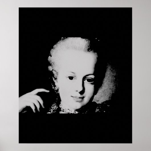 Portret van Marie-Antoinette Maria Antonia Austria Poster (Voorkant)