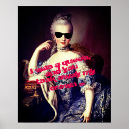 Portret van Marie Antoinette met zonnebril Poster