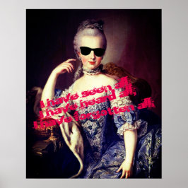 Portret van Marie Antoinette met zonnebril Poster