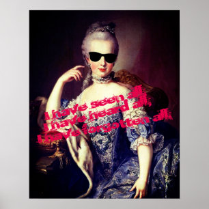 Portret van Marie Antoinette met zonnebril Poster