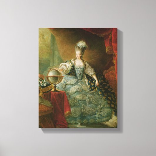Portret van Marie Antoinette Queen of France Canvas Afdruk (Voorkant)