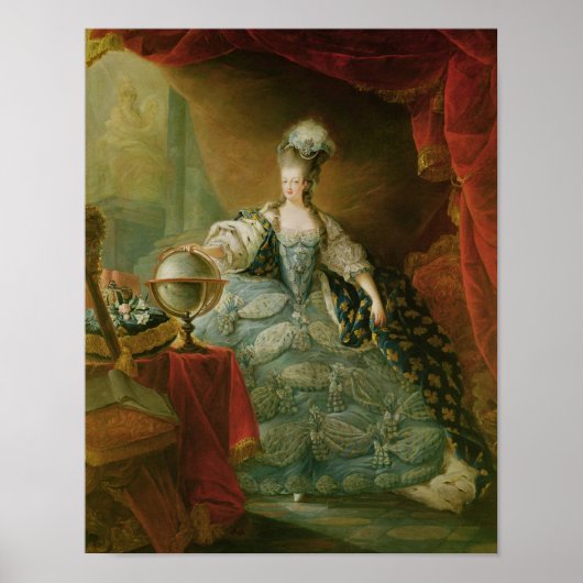 Portret van Marie Antoinette Queen of France Poster (Voorkant)