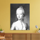 Portret van Marie-Antoinette van Habsbourg Canvas Afdruk (Insitu (Woonkamer))