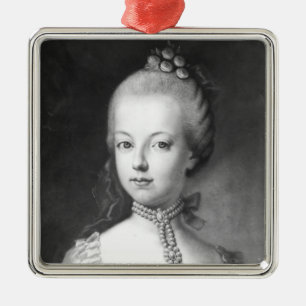 Portret van Marie-Antoinette van Habsbourg Metalen Ornament