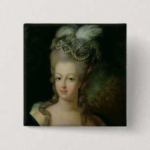 Portret van Marie-Antoinette Vierkante Button 5,1 Cm