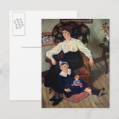 Portret van Marie Coca en haar dochter, 1913 Briefkaart (Voorkant / Achterkant)