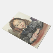 Portret van Marie (Cute Young Girl) Deurmat (Schuin)
